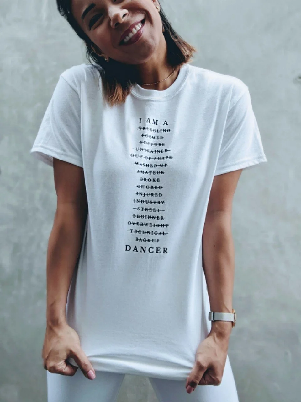 I AM A DANCER Tee White, Grey — GALEN ∙ HOOKS